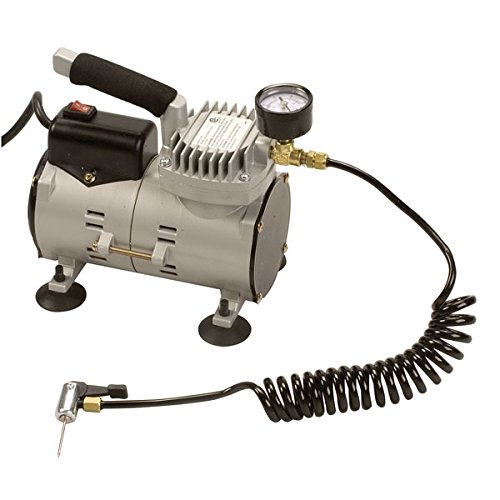 Ultra Quiet Air Compressor for Home & Workshop - Grey & Black - Perfect for DIY Projects, Inflating Tires, and Air Tools