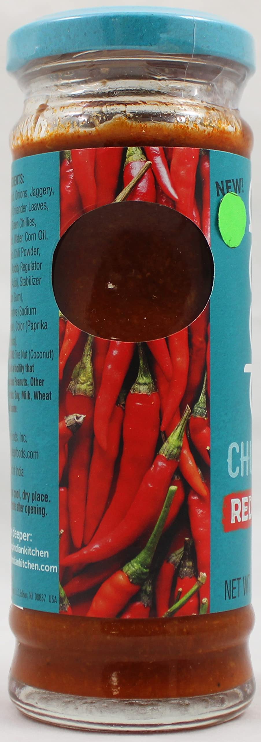 Spicy Red Chili Chutney - 7.7 Oz Jar - Authentic Indian Hot Sauce - Perfect for Curry, Rice & Sandwiches - Gluten-Free & Vegan Friendly