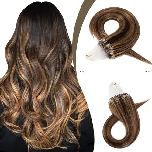 Micro Loop-Medium brown and dark blonde