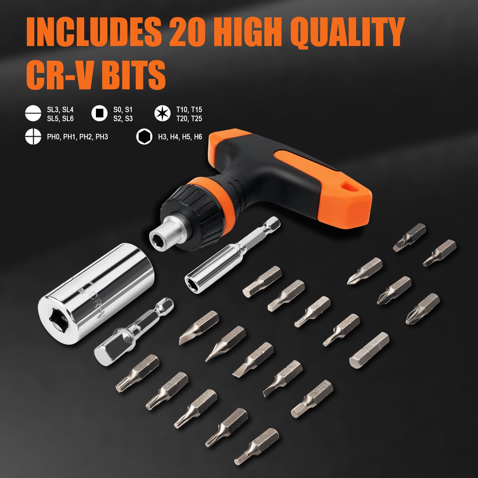 **Universal Ratcheting Socket Tool Set with Power Drill Adapter - 45-Piece T-Handle Screwdriver Kit for DIY, Home Repair & Automotive - Perfect Gift for Men, Dad, Boyfriend & Handyman (Christmas, Birthday, Stocking Stuffer)**    *(Use Cases: Ideal for home improvement projects, car repairs, furniture assembly, and general maintenance tasks.)*