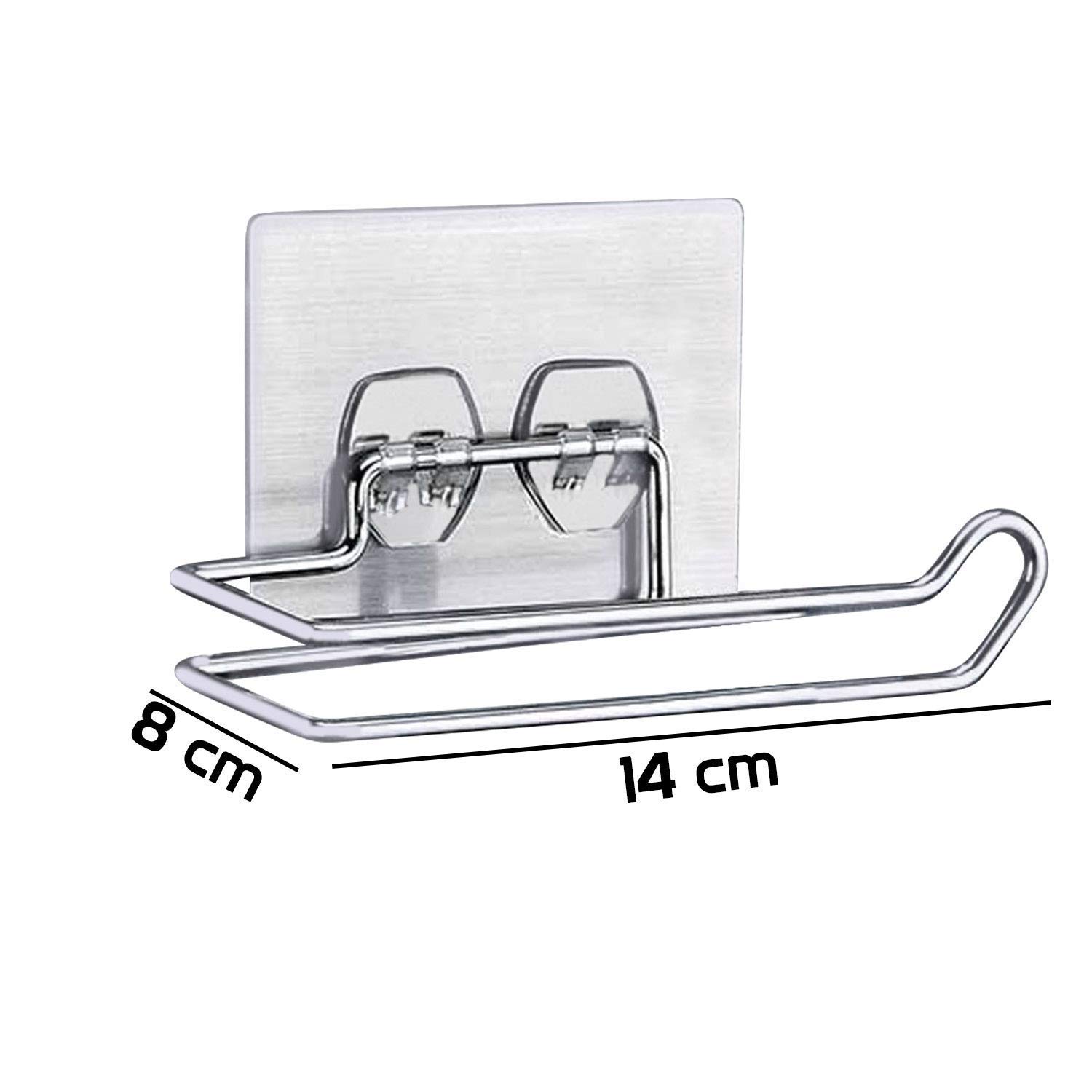 ZIVIK 2-Pack Stainless Steel Self-Adhesive Toilet Paper Holder - No Drill Wall Mounted Bathroom Tissue Roll Rack - Strong Adhesive for Kitchen, Bathroom, RV (Silver) - Perfect for Small Spaces & Rental Homes
