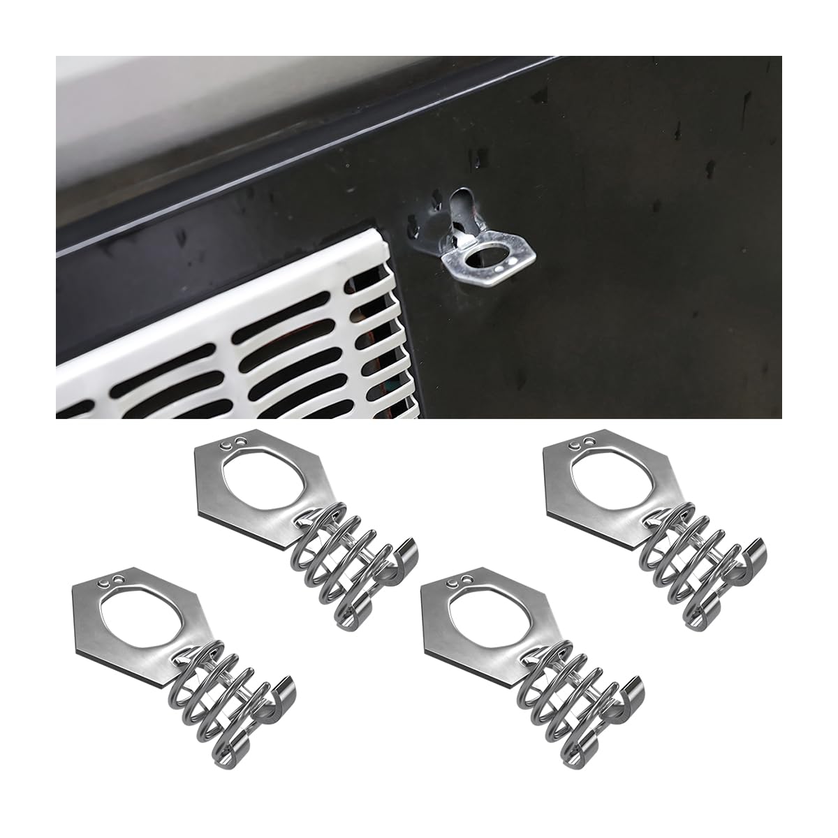 BESULEN 2PCS RV Water Heater Cam Lock - Stainless Steel Auto Camper Latch for Hot Water Heater Door - Universal Fastener Cover for Motorhome & Caravan - Perfect for Outdoor Camping & RV Maintenance