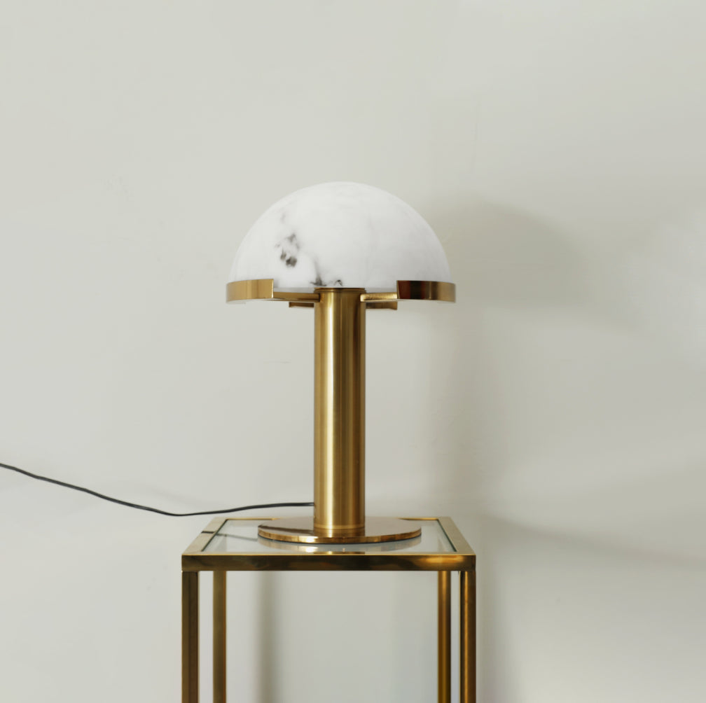 Elegant Alabaster Table Lamp - Modern Home Decor for Living Room, Bedroom & Office - Soft Ambient Lighting for Relaxation & Reading