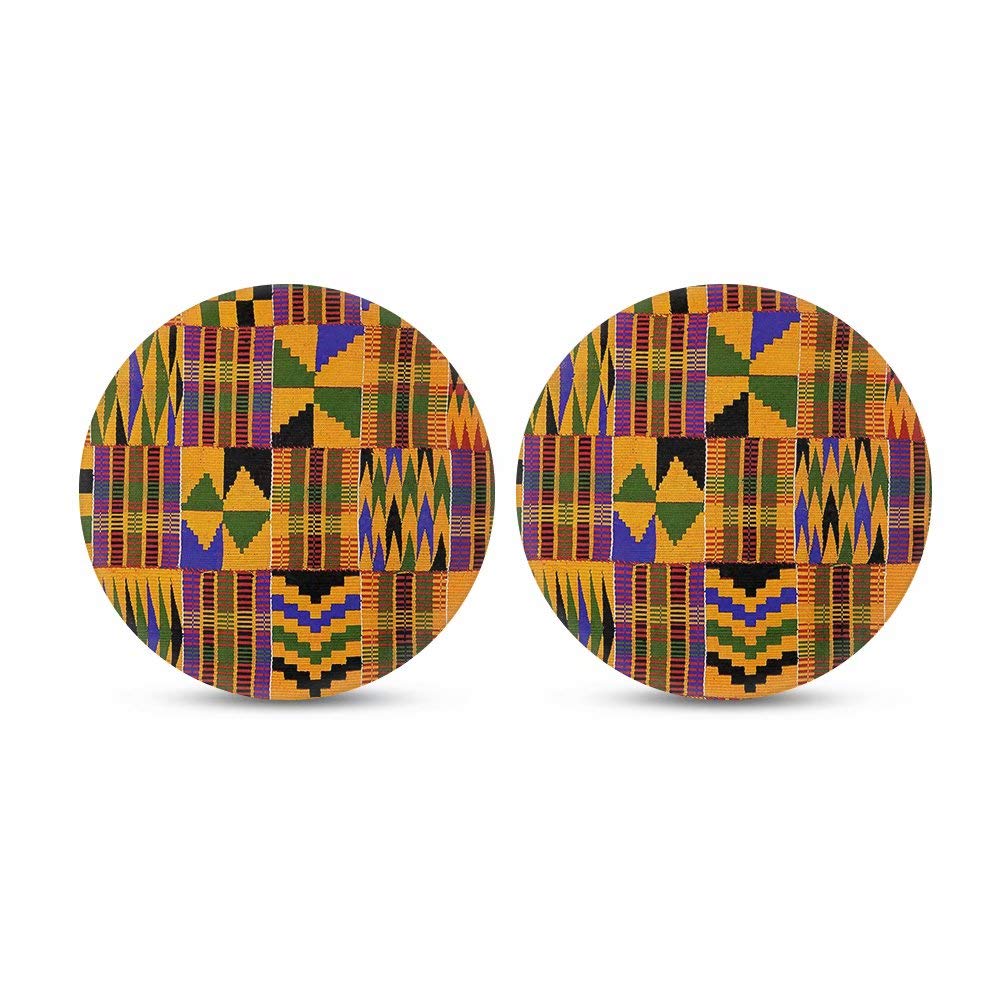 KUIFORTI 2-Pack Car Cup Coasters - Absorbent Aztec Tribal Design, Waterproof & Dustproof Drink Coasters for Cars - Universal Fit Auto Interior Accessories - Perfect for Coffee, Soda & Water Bottles in Your Vehicle
