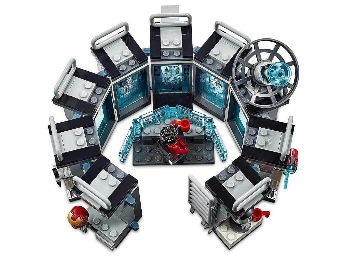 LEGO Marvel Avengers Iron Man Hall of Armor Building Kit 76125 - Tony Stark Iron Man Suit Collectible with 524 Pieces - Perfect for Superhero Fans & Marvel Collectors Display