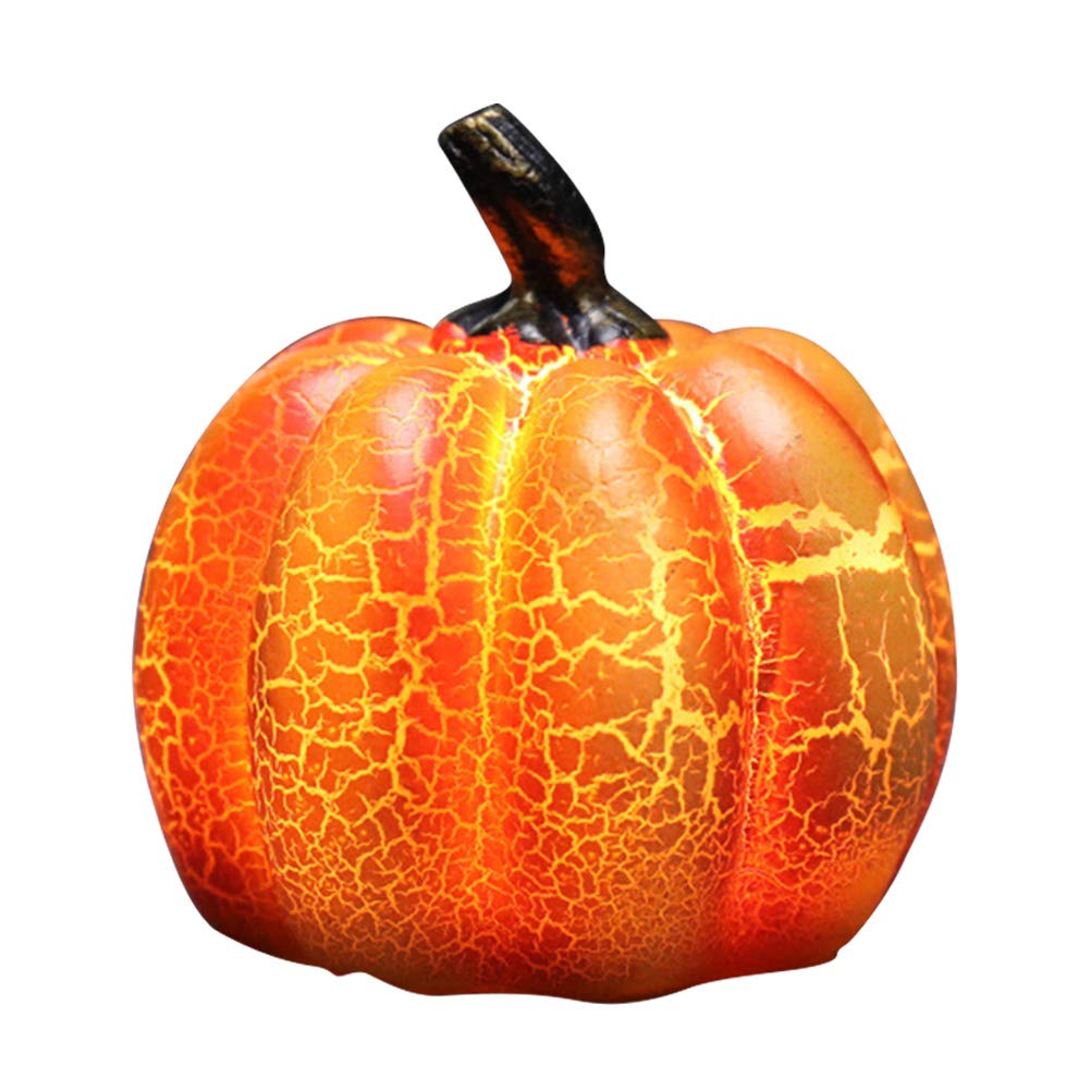 Balacoo Halloween Pumpkin LED Light - Funny Glowing Desk Decor for Halloween Party Supplies & Home Decoration (Yellow) | Perfect for Indoor Halloween Decor, Spooky Parties & Seasonal Tabletop Displays