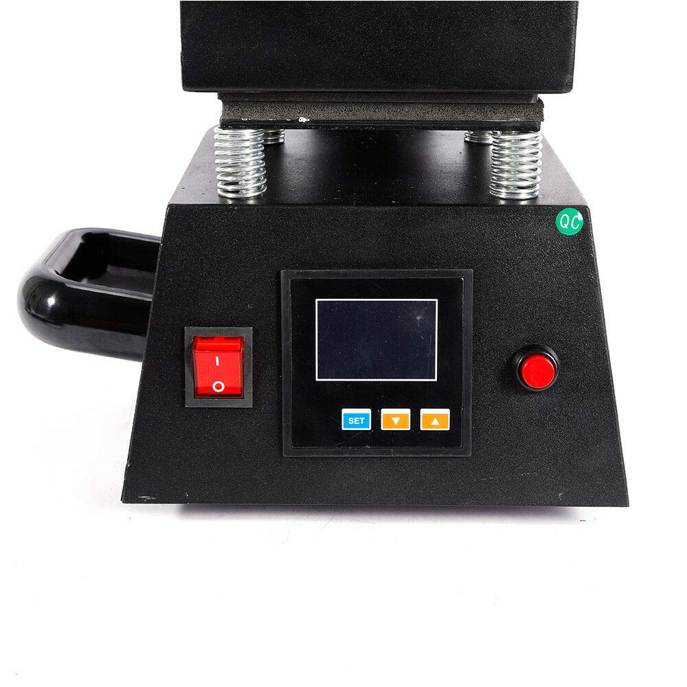 600W Digital Heat Press Machine for T-Shirts, Hats, Mugs & Mouse Pads - Industrial Grade Hot Stamping Equipment with Single Heater (0-250℃, Black) - Perfect for DIY Logo Printing, Custom Apparel & Promotional Items