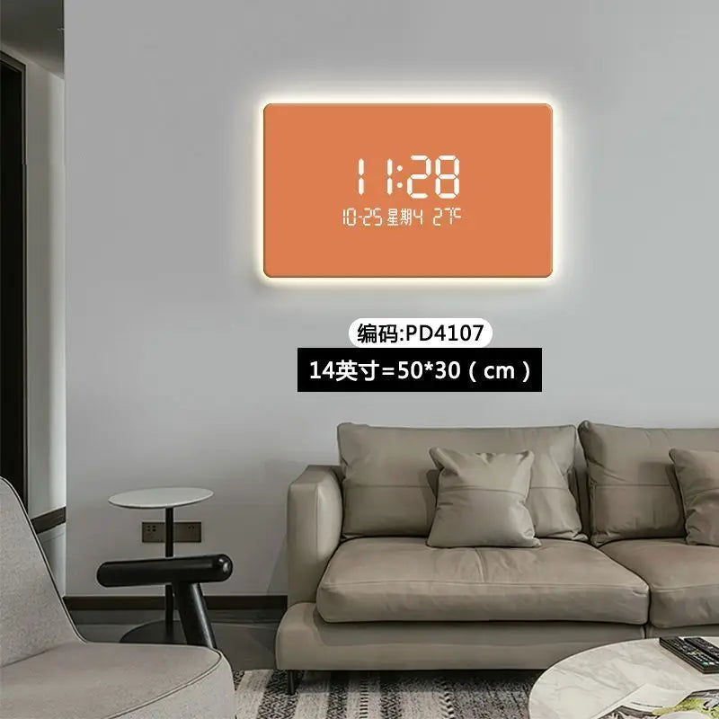 Modern Digital LED Wall Clock - Large Display with Adjustable Brightness - Perfect for Home, Office, Bedroom & Kitchen
