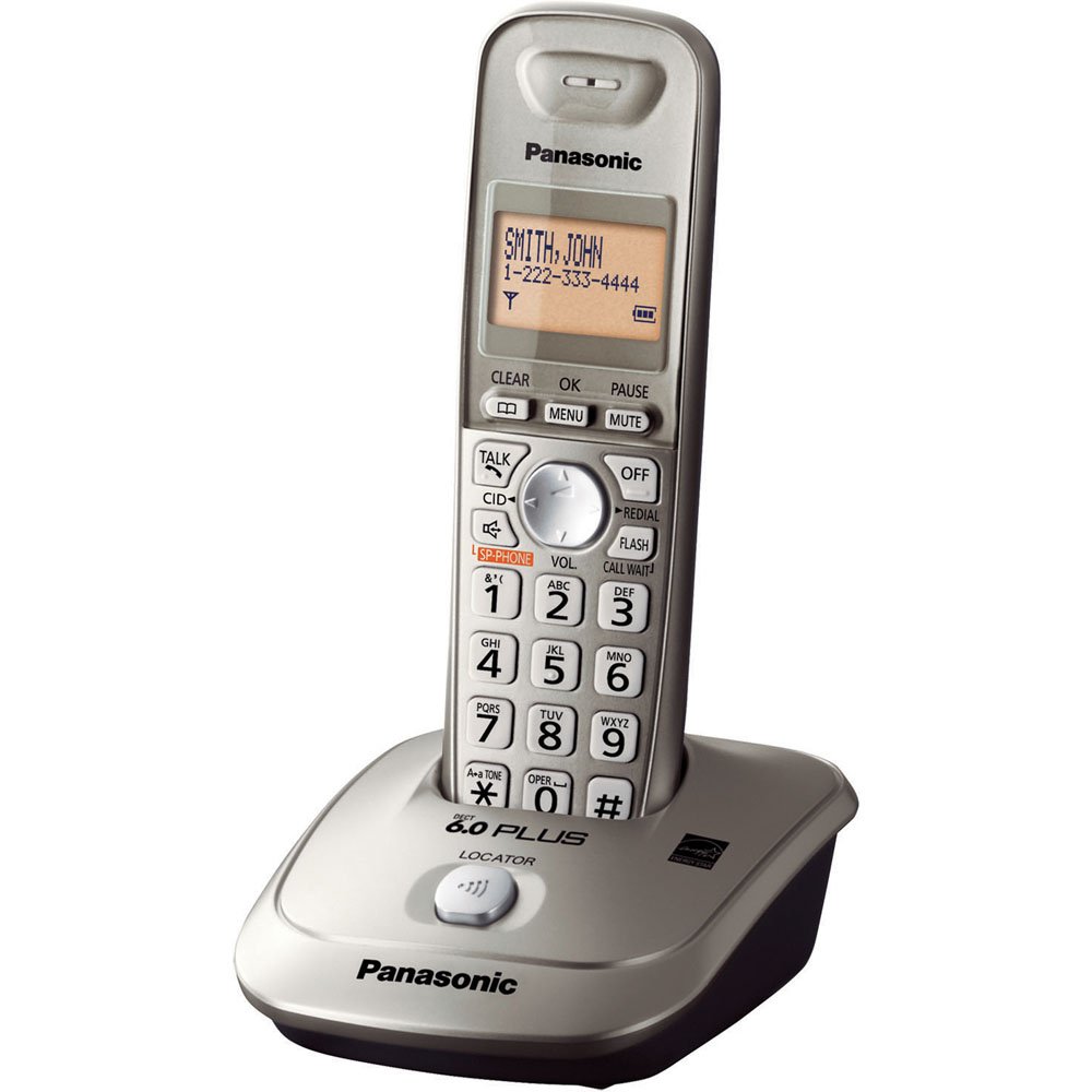 Panasonic KX-TG4011N DECT 6.0 PLUS Expandable Digital Cordless Phone with 1 Handset - Champagne Gold - Crystal Clear Calls, Long Range & Call Blocking - Perfect for Home & Office Use