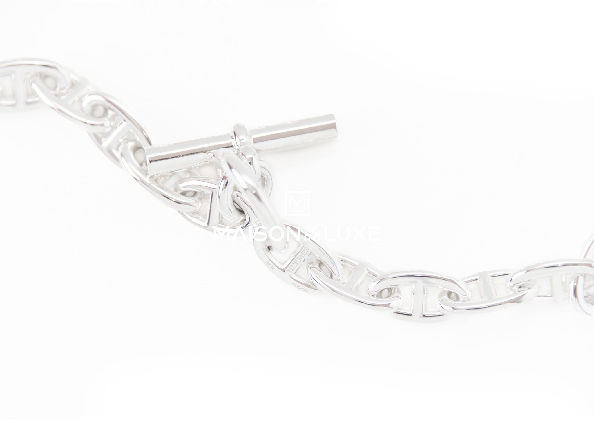 Hermes Chaine d'Ancre GM Sterling Silver Necklace for Women - Luxury Anchor Chain Pendant Jewelry Gift for Birthday, Anniversary & Special Occasions