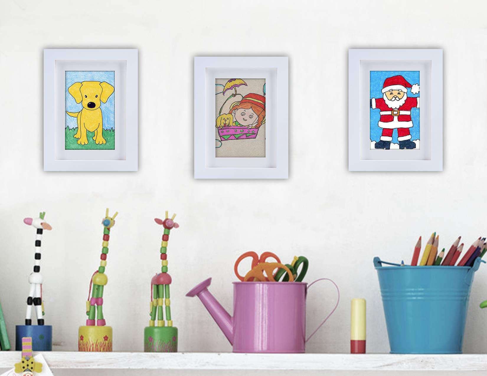 5x7 White Solid Wood Picture Frames - 2 Pack for Wall Mount & Tabletop Display - Perfect for Home Decor, Office, Gallery & Gift Giving
