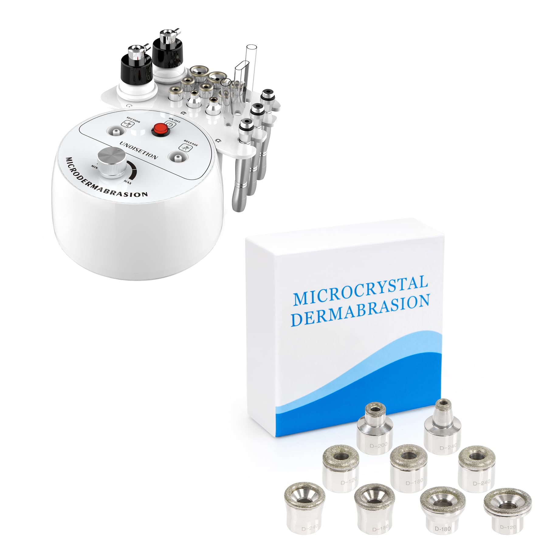 Professional Microdermabrasion Machine with 9 Diamond Heads - At-Home Facial Exfoliator for Glowing Skin | Perfect for Anti-Aging, Blackhead Removal & Skin Rejuvenation
