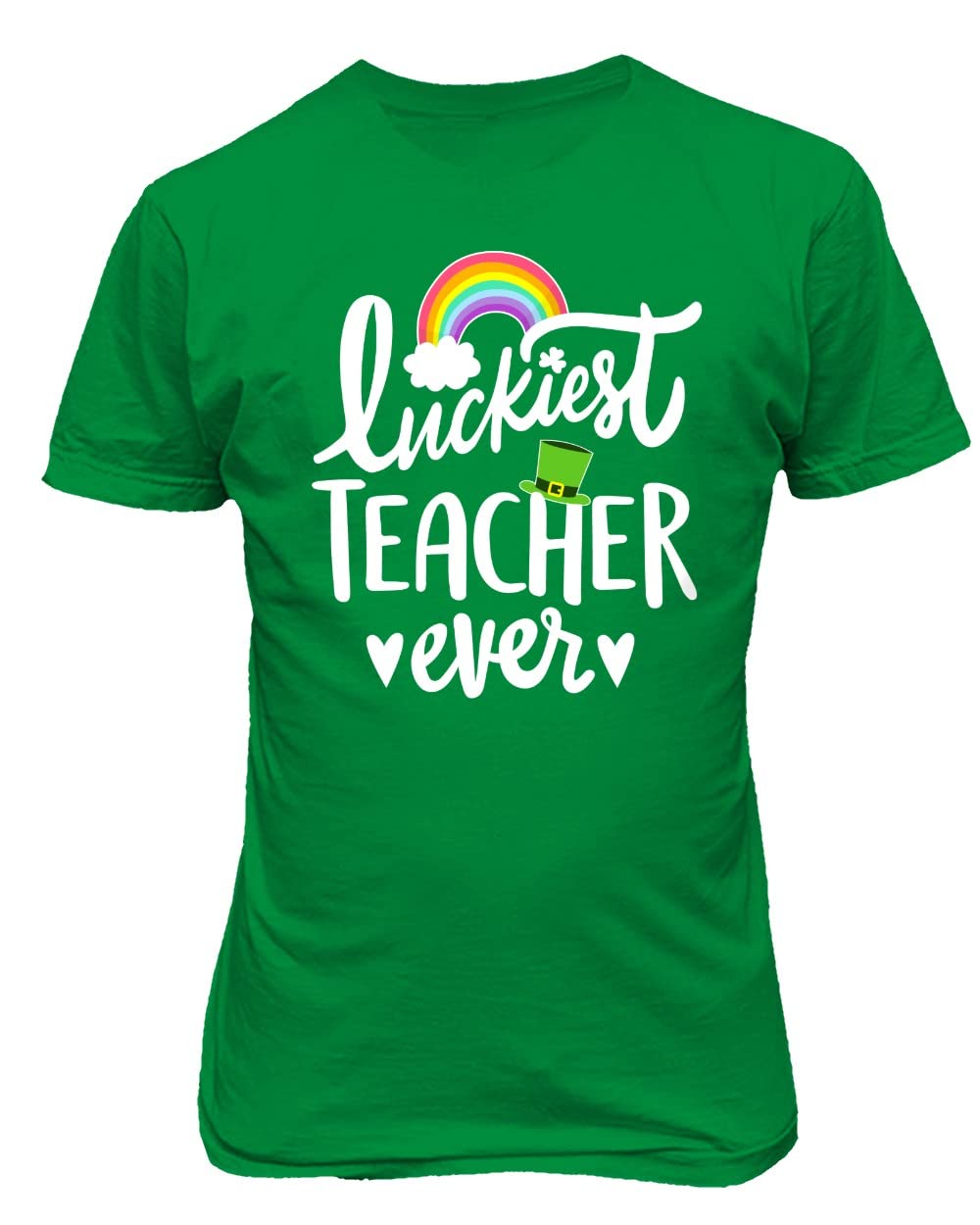 LES TRICOT Luckiest Teacher Ever St Patricks Day Funny Unisex T-Shirt - Perfect for Classroom Celebrations & Irish-Themed Parties