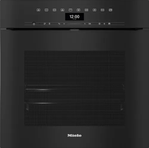 Miele 60cm Built-In Pyrolytic Oven H7464 BPX - Handleless ArtLine Design in Obsidian Black | Perfect for Modern Kitchens & Professional Baking
