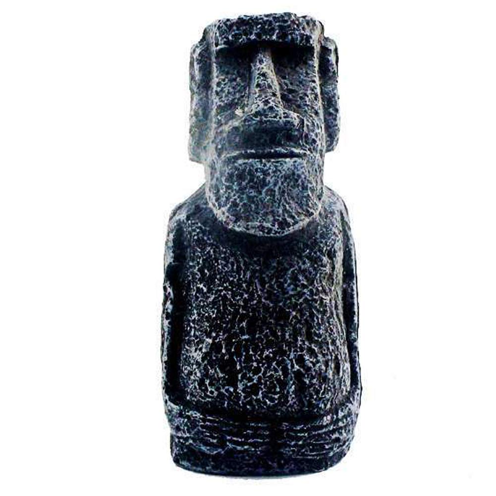 Easter Island Stone Head Aquarium Ornament - 1PC Durable Resin Fish Tank Decoration for Home & Office Aquascaping - Perfect for Easter Decorations & Underwater Theme Design (Small Size)