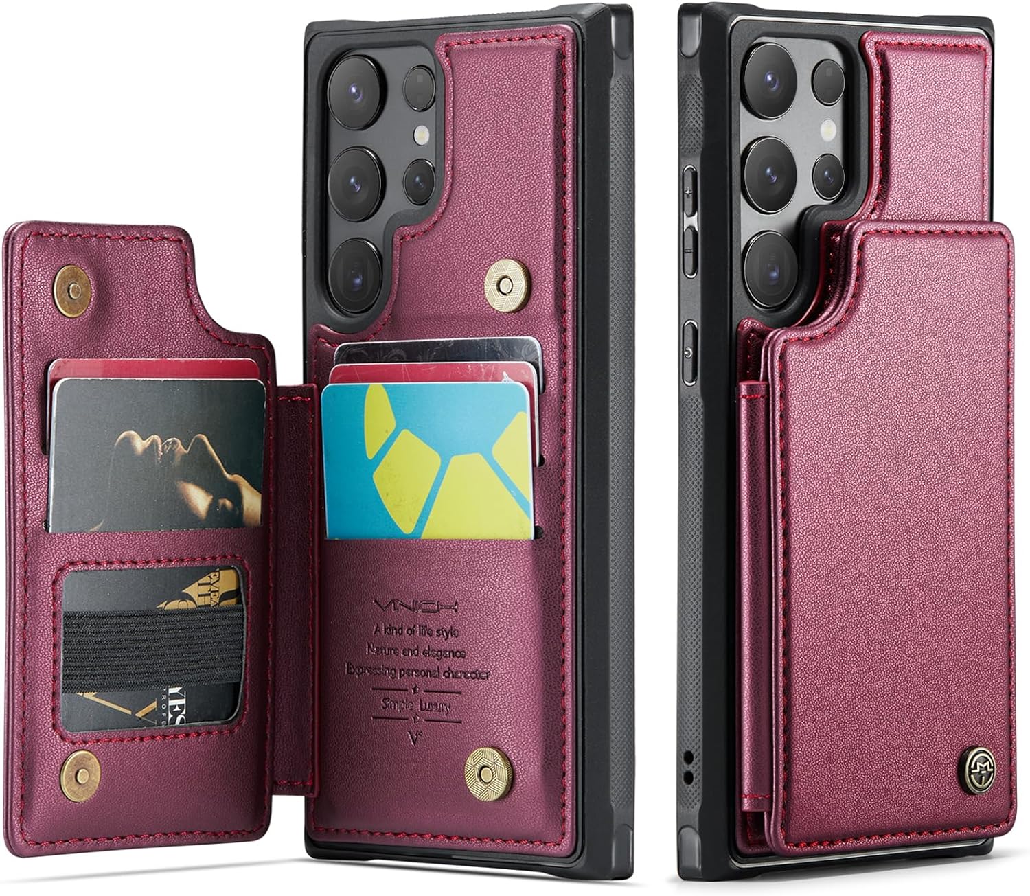 Samsung S24 Wallet Case with RFID Blocking - Durable Shockproof Design & Built-in Kickstand - Perfect for Travel, Commuting, and Everyday Protection