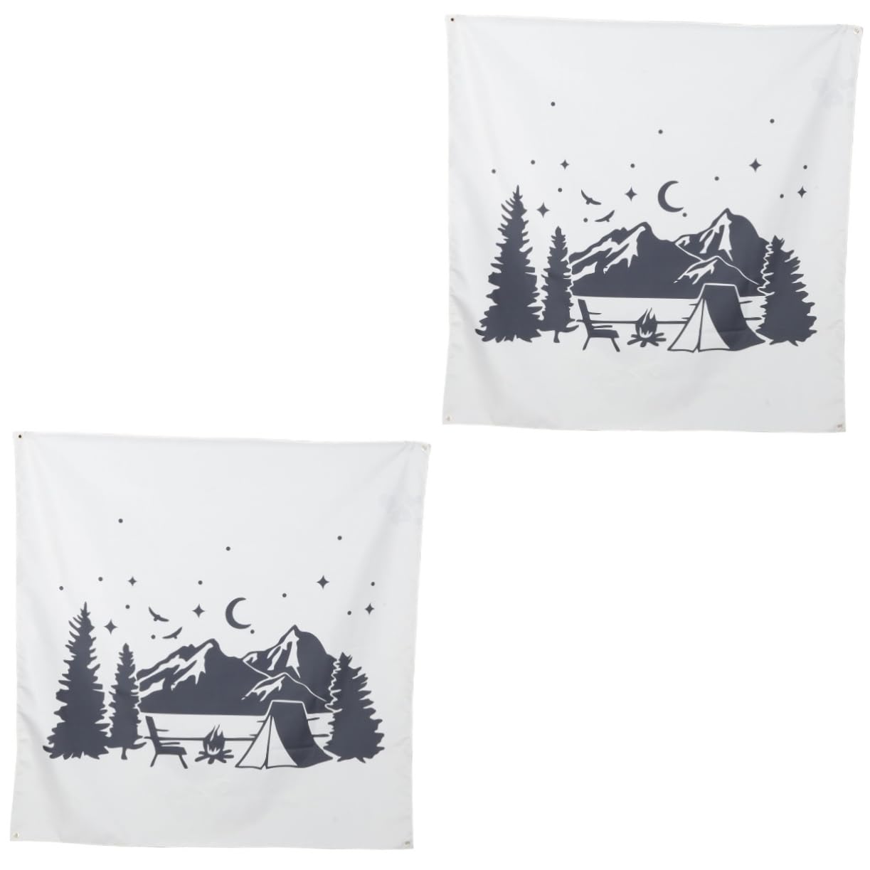 2 Pack Outdoor Camping Flags - Durable Camping Decor & Hanging Field Flags for Camping, Backyard, RV, Picnic & Tailgating Parties