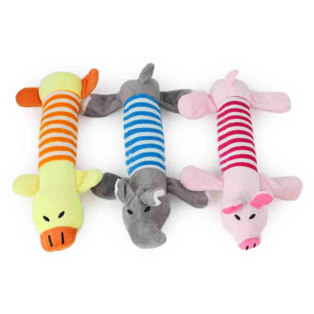 Durable 3 Pack Squeaky Plush Dog Toys - Interactive Chew Toys for Small, Medium & Large Dogs - Perfect for Playtime, Training & Bonding