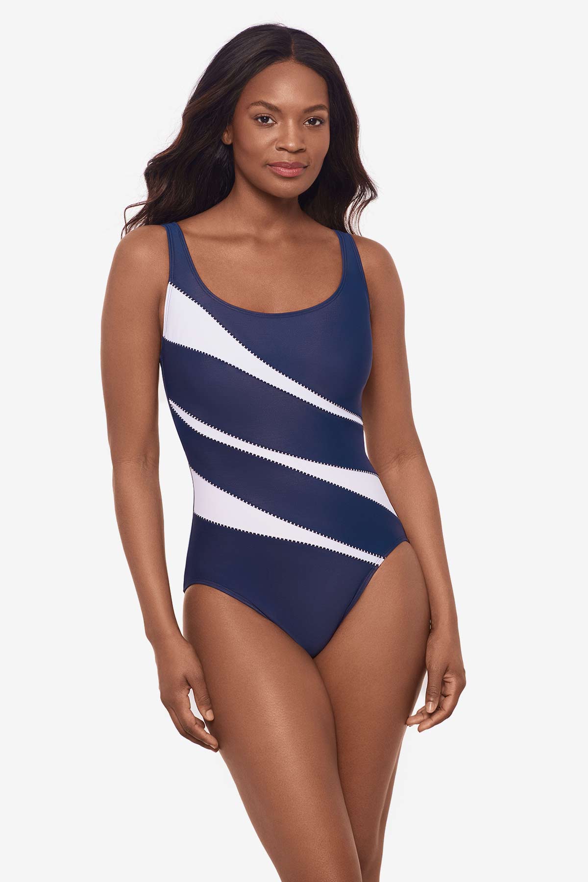 Miraclesuit Sports Page Helix One Piece Swimsuit - Women's Slimming Swimwear with Tummy Control for Swimming, Beach & Vacation