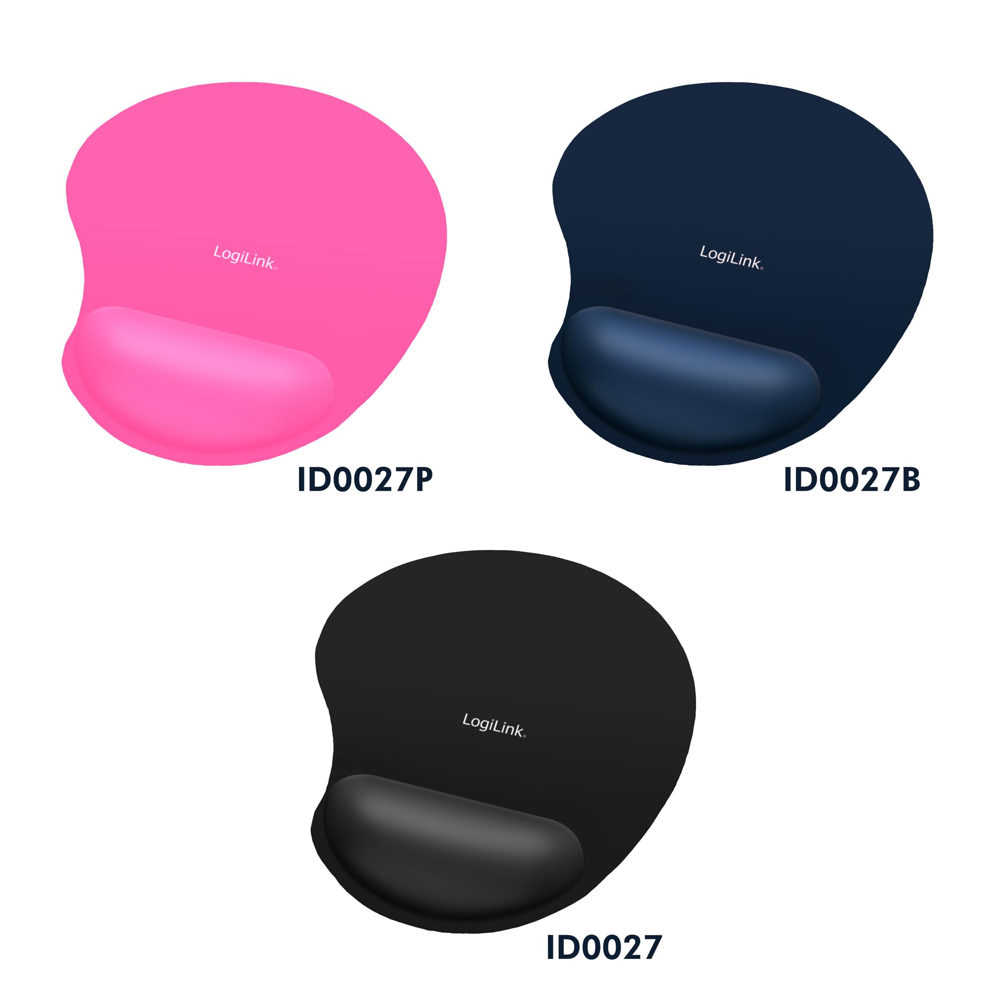 Ergonomic Mouse Pad with Wrist Support - Soft Silicone Gel Cushion - Pink - Perfect for Office, Gaming & Computer Work