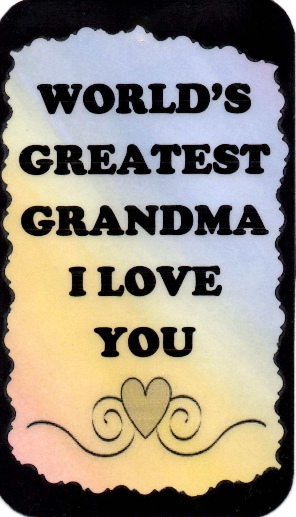World's Greatest Grandma Refrigerator Magnets - 3.5x6 Inch Large Inspirational Magnets with 'I Love You' Message, Handcrafted Family & Friendship Gifts for Kitchen, Office, Dorm Decor
