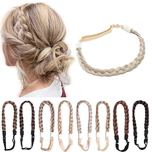 Elastic Stretch Plaited Braid Hairpiece - Natural Looking Hair Extension for Women - Perfect for Cosplay, Weddings & Daily Styling