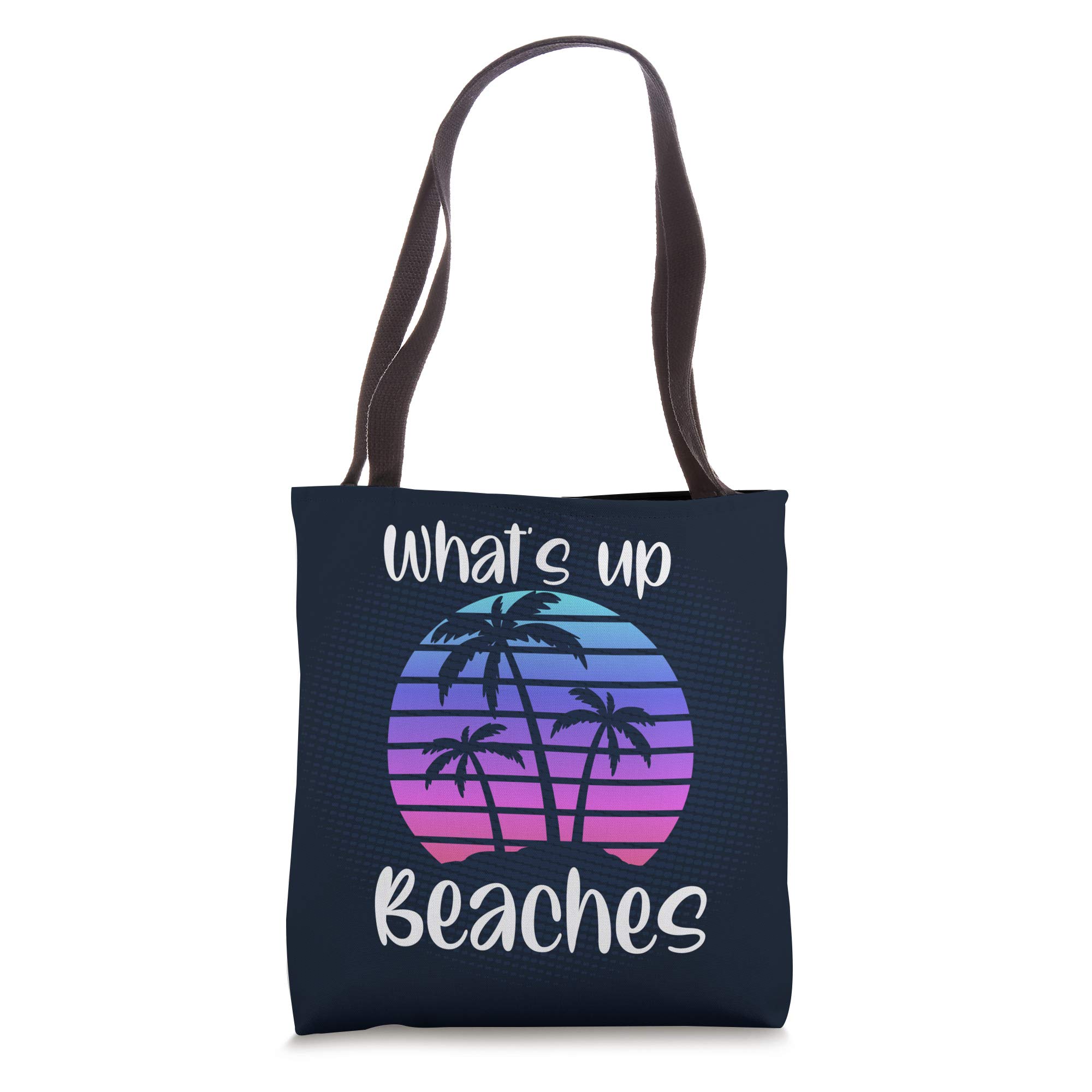 Vintage Sunset Funny Pun Tote Bag - Retro Beach Lover Design - Perfect for Beach Trips, Shopping & Daily Use