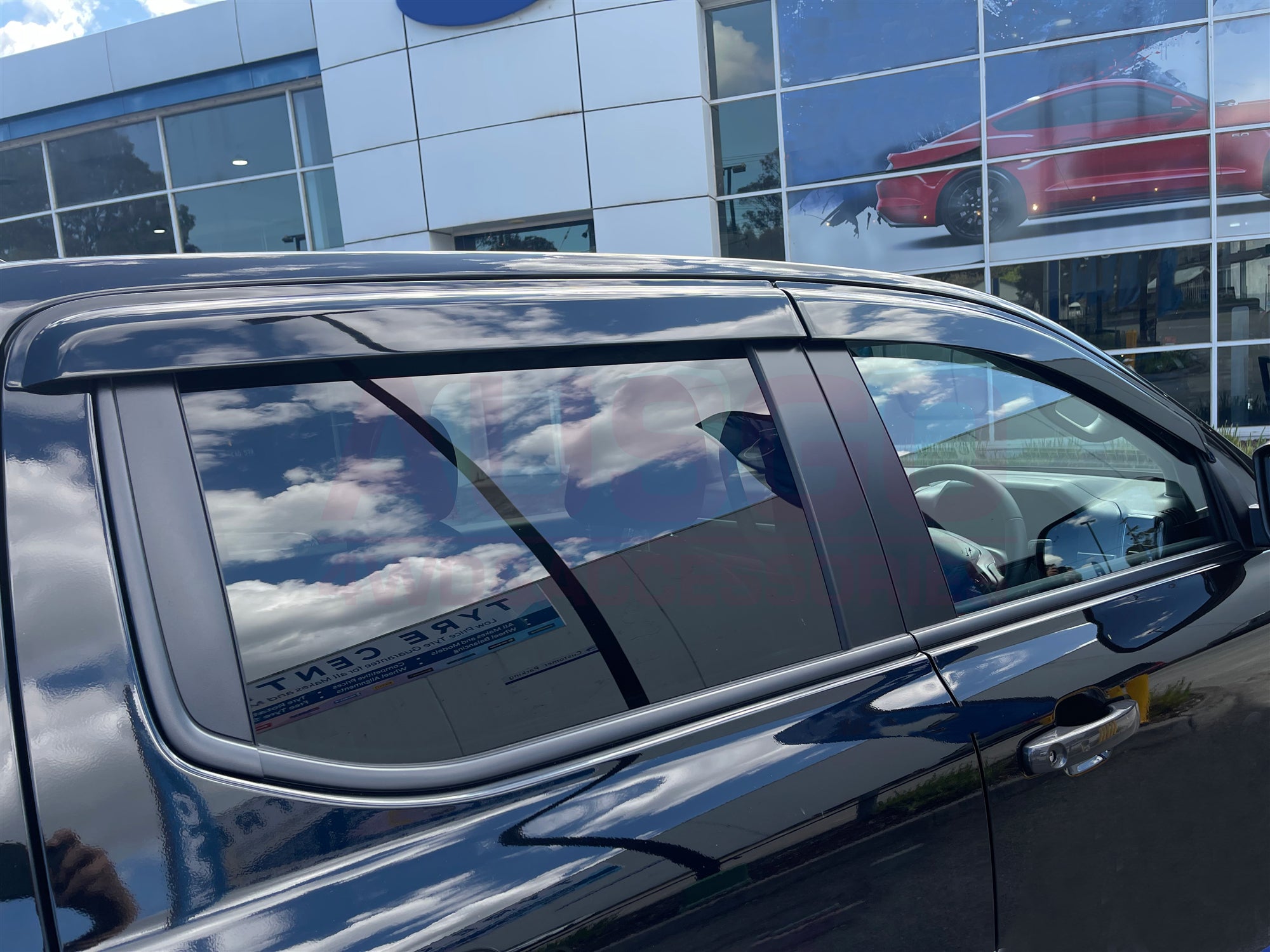 2022+ Ford Ranger Next Gen Dual Cab Weather Shields - Durable Injection-Molded Window Deflectors for Rain & Wind Protection - Perfect for Off-Roading & Daily Commute