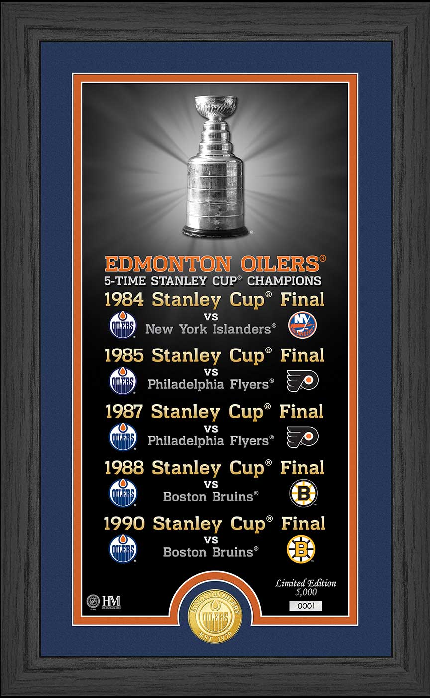 Edmonton Oilers Legacy Supreme Bronze Coin with Panoramic Photo - Limited Edition Collectible for NHL Fans, Sports Memorabilia & Gift Ideas