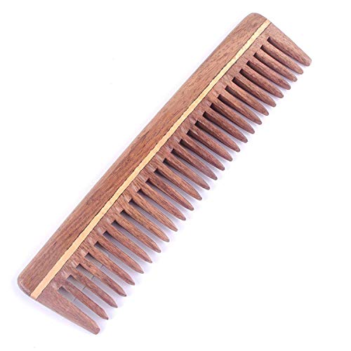 Confidence Natural Wooden Hair Comb for Men, Women & Kids - Smooth & Tangle-Free Styling - 15g Brown Wood Comb (Pack of 1) - Perfect for Daily Hair Care, Travel & Salon Use