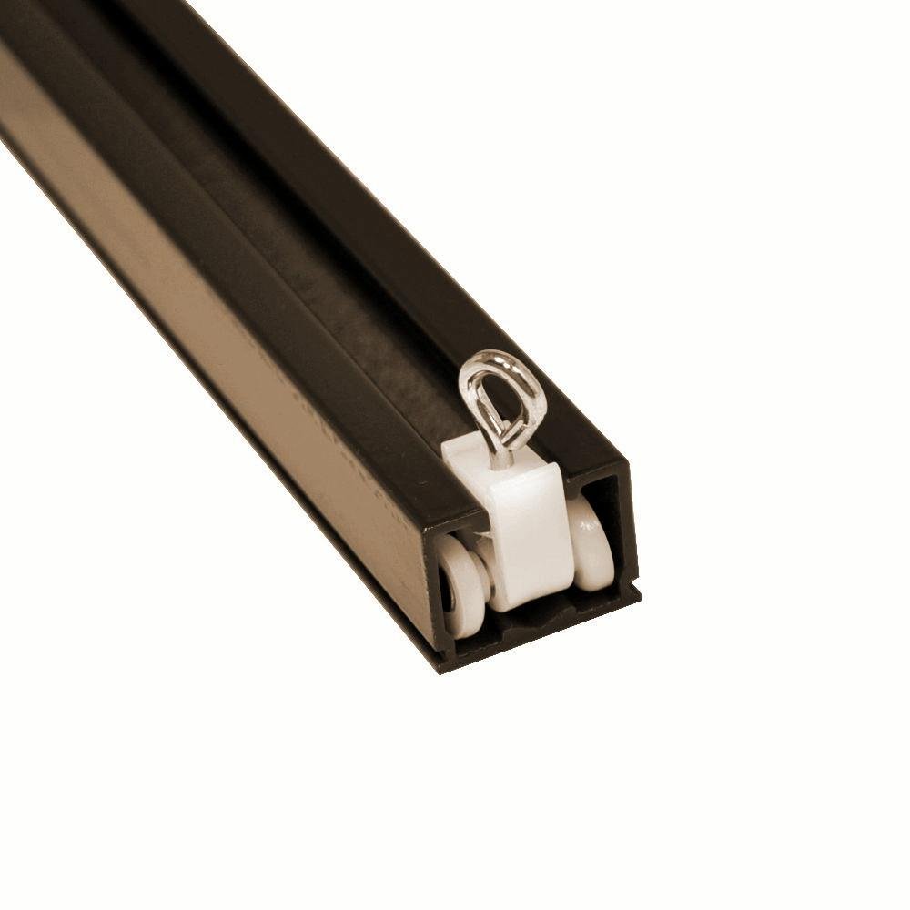 21ft Bronze Ceiling Curtain Track Set with Smooth-Glide Wheeled Carriers & Hooks - 3 Adjustable Sections for Living Room, Bedroom & Home Theater Window Treatments