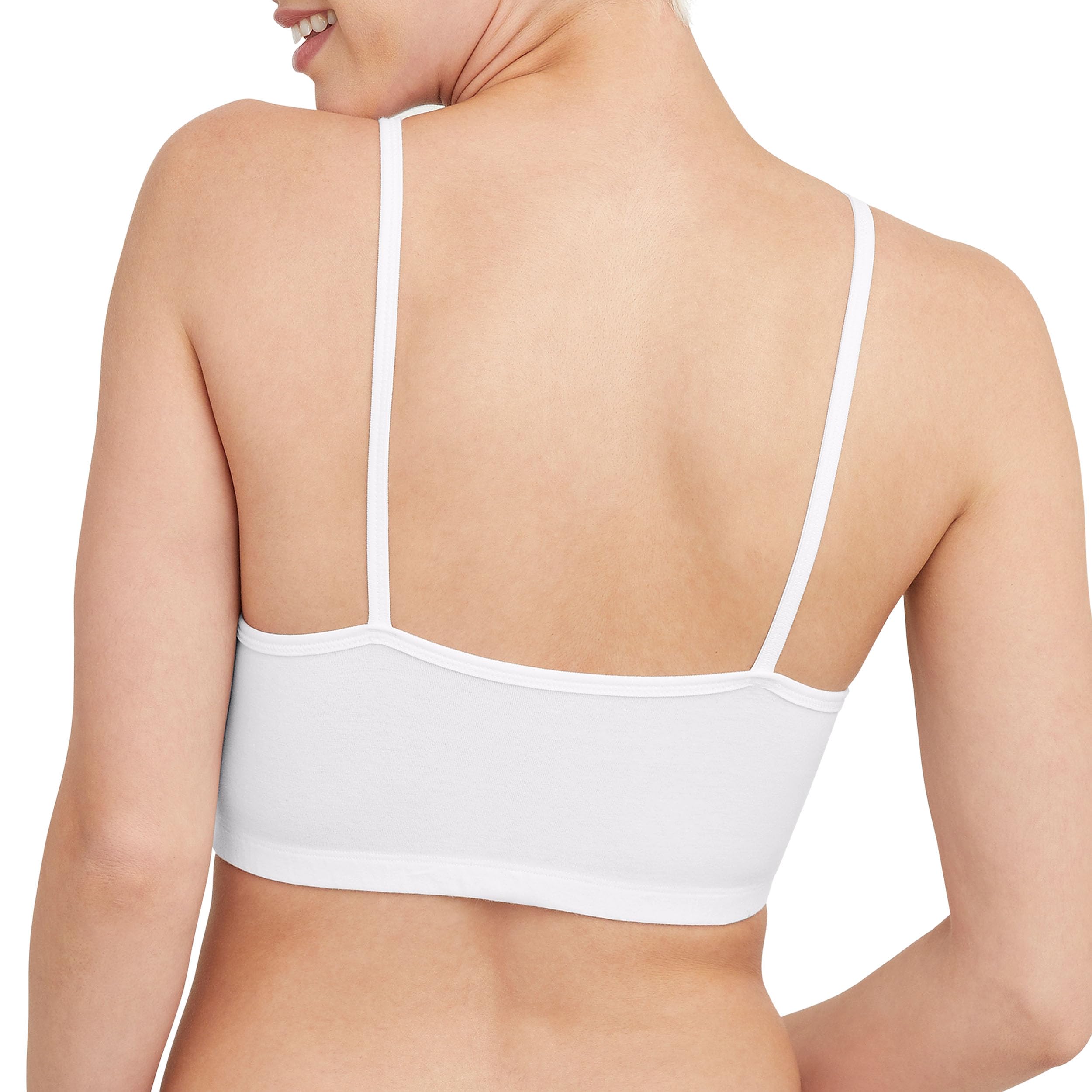 Hanes Women's Cotton Comfort Bralette 3-Pack - Soft Wireless Bras for Sleep, Lounge & Everyday Wear - Breathable Seamless Underwear for Women