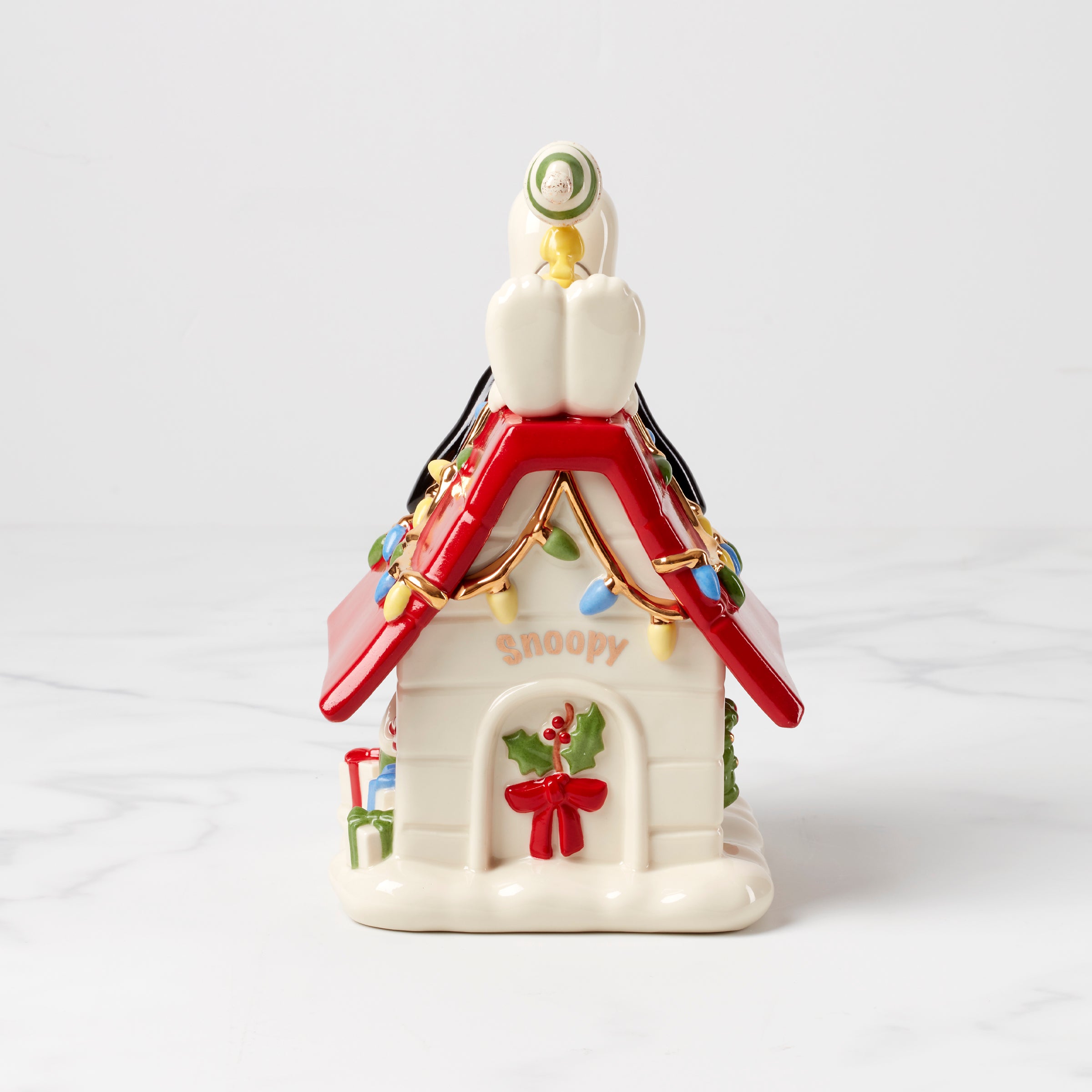 Snoopy Christmas Candy Dish with Lid - Festive Holiday Candy Bowl for Parties, Home Decor & Gift Giving