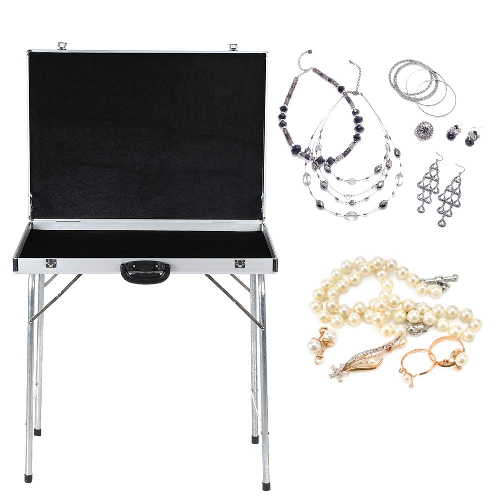 Clina Jewelry Display Storage Box - Aluminum Alloy Waterproof Travel Case for Necklace, Ring & Earring Organization | Perfect for Jewelry Shops, Home Display & Travel Storage