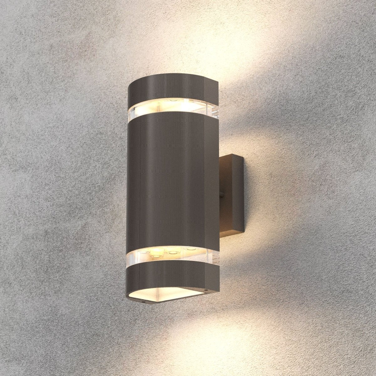 10W LED Wall Lights - Double Side Up & Down Lighting, Half Cylinder Modern Design, 3000K Warm White, IP65 Waterproof - Perfect for Hallway, Bedroom, and Outdoor Patio Lighting