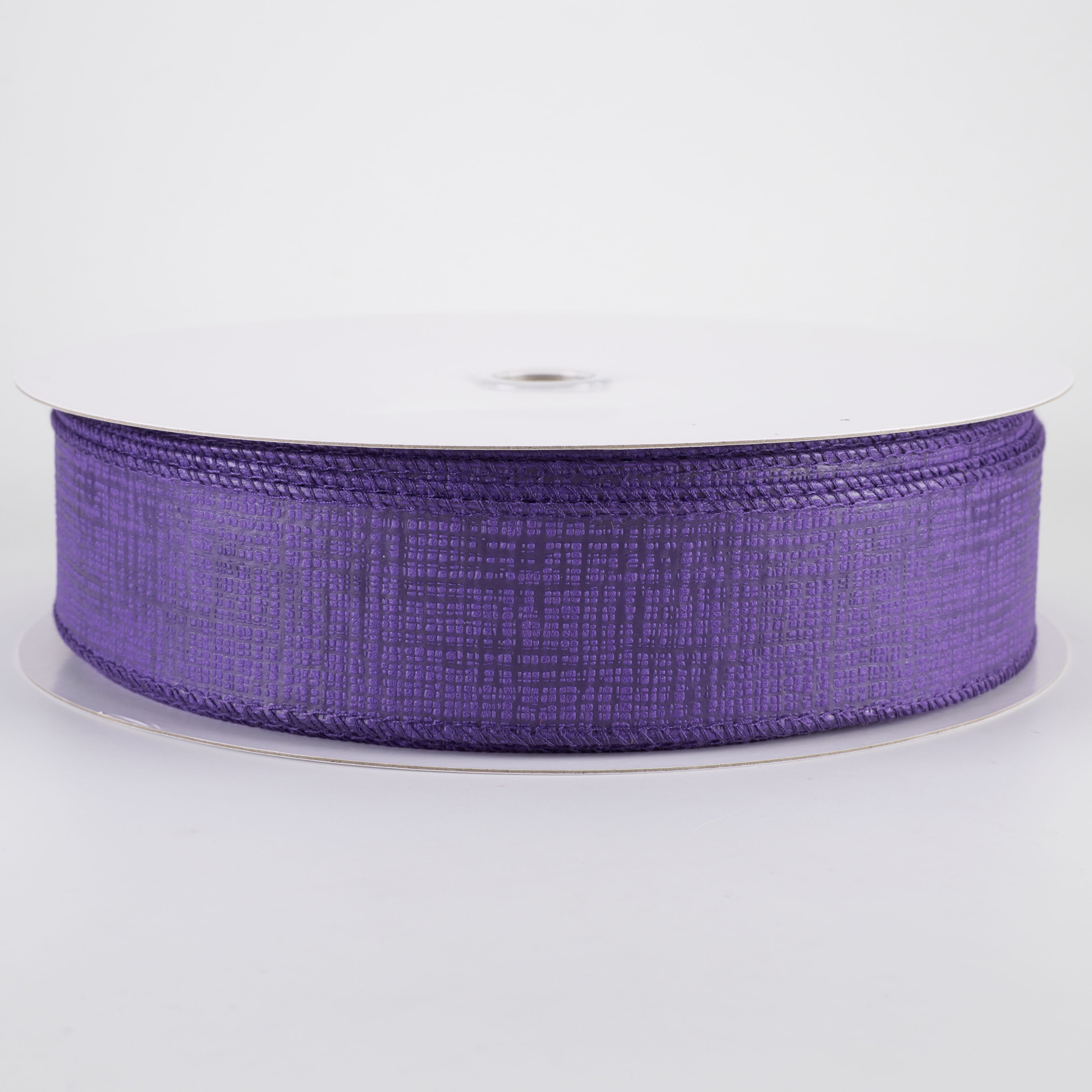 1.5 Inch Embossed Crosshatch Breeze Ribbon - Purple Craft Ribbon (50 Yards) for Gift Wrapping, DIY Projects, Hair Bows, and Scrapbooking