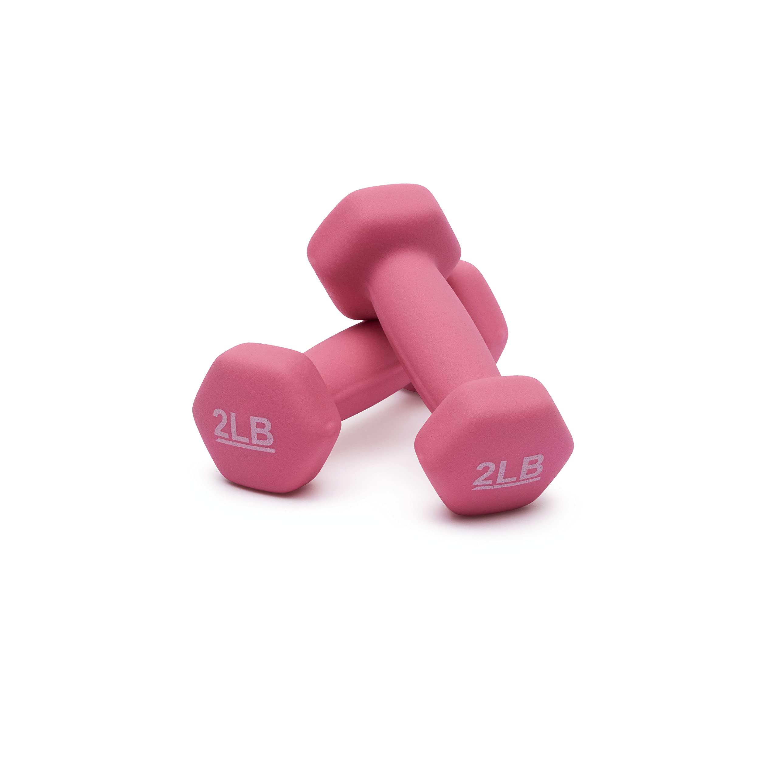 Amazon Basics Neoprene Dumbbell Hand Weights - Set of 2, 3, 5, 8, 10 lbs for Home Gym, Strength Training & Fitness Workouts | Non-Slip Grip, Durable Neoprene Coating | Perfect for Weightlifting, Toning & CrossFit