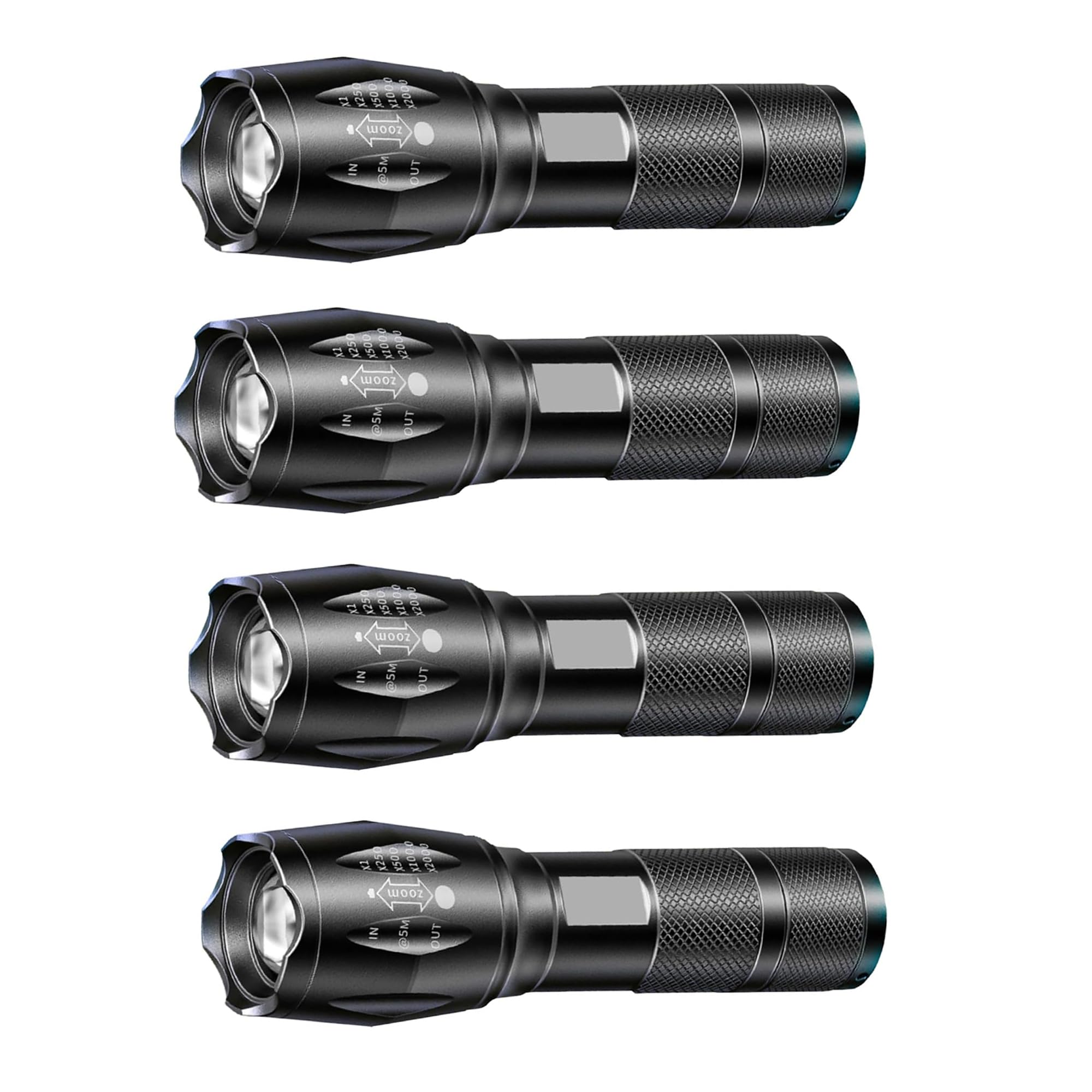Bright LED Tactical Flashlight - 1000 Lumen Zoomable Single Mode Mini Flashlight for EDC, Camping, Hiking & Emergency Survival Gear | Compact & Durable