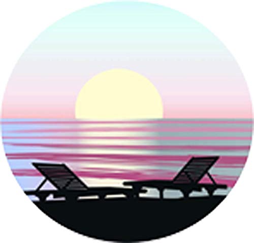 Beautiful Relaxing Beach Sunrise Vinyl Sticker - 2