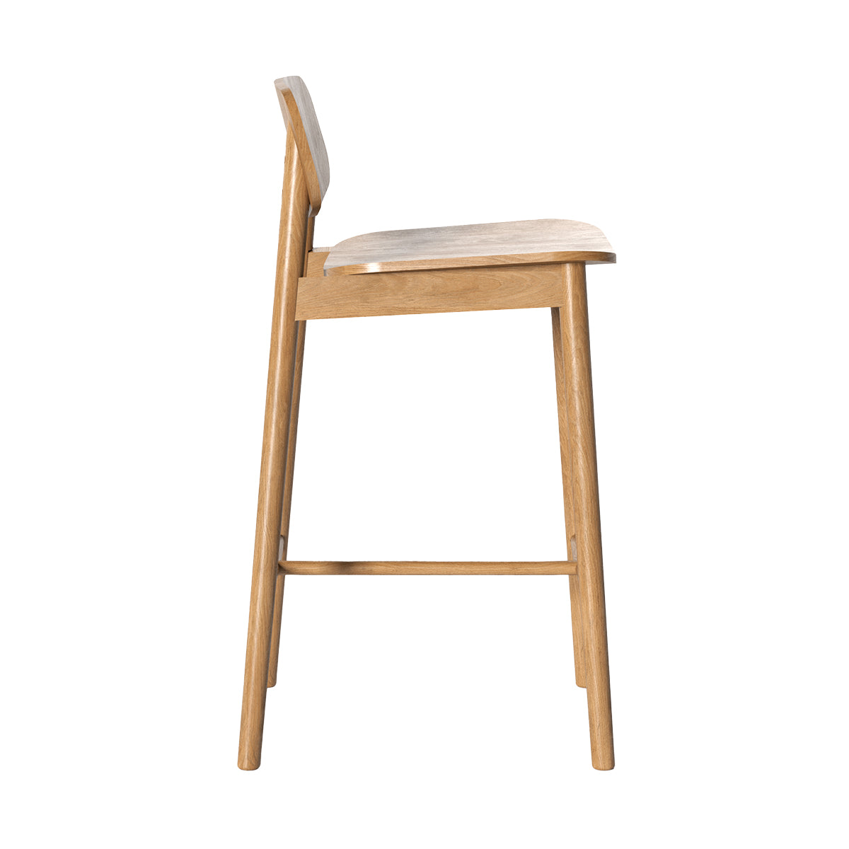 Premium Lando Timber Bar Stool - Solid Wood Counter Height Stool with Backrest - Perfect for Kitchen Islands, Breakfast Bars & Home Decor
