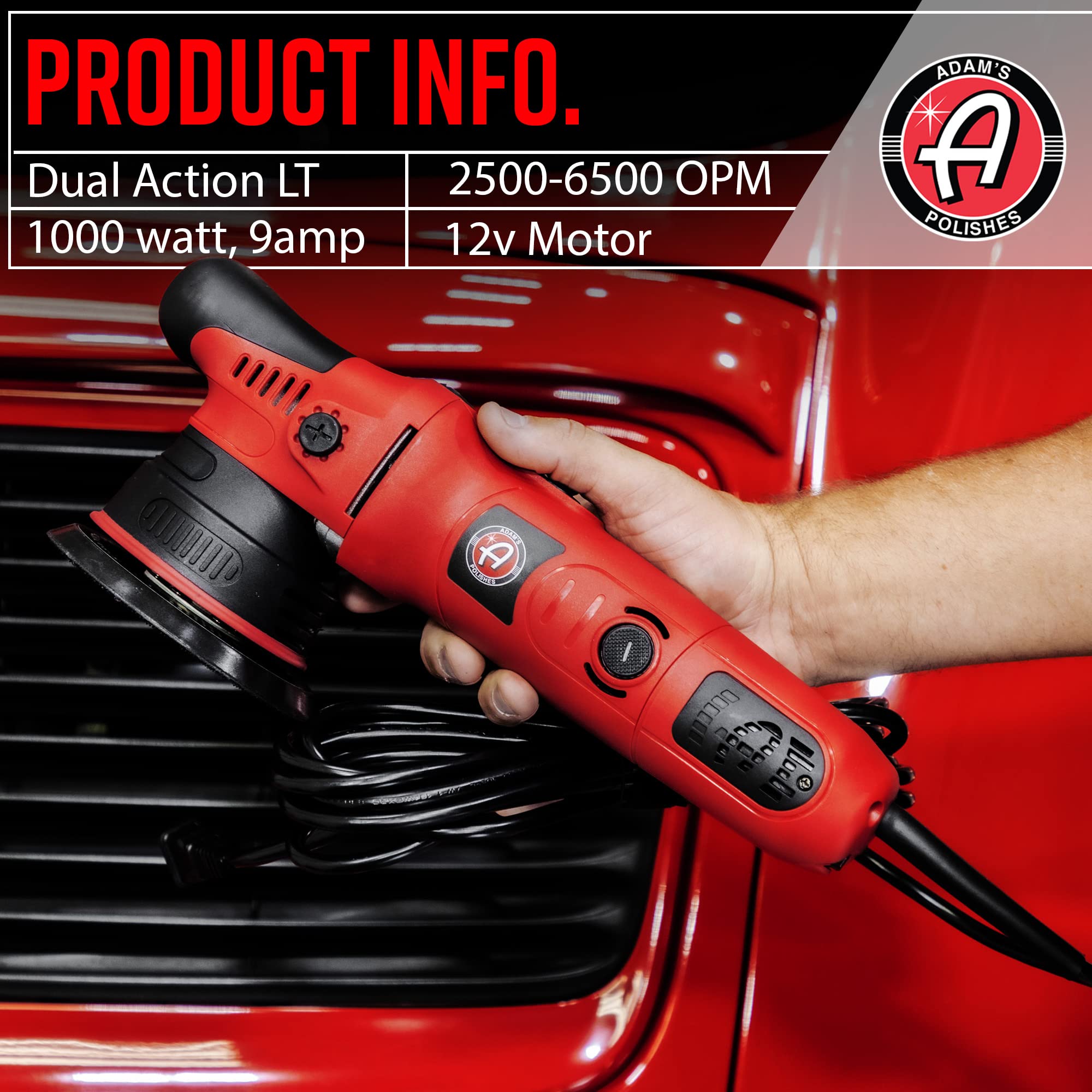Adam's Polishes 9mm Dual Action Car Polishing Kit (16-Piece) - Professional Car Scratch Remover, Buffer & Detailing Kit with Polish, Compound & Pads | Perfect for Car Enthusiasts, Auto Detailing & Paint Correction