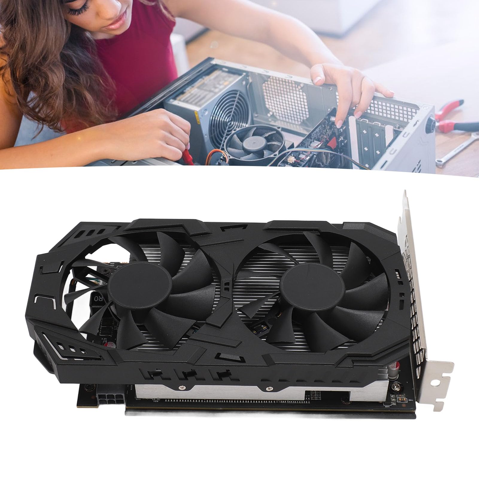 Annadue RX 560 XT 8GB GDDR5 256-Bit PCIe 3.0 Gaming Graphics Card with Dual Cooling Fans - HDMI, DP, DVI Ports for PC Gaming, Video Editing & 4K Streaming