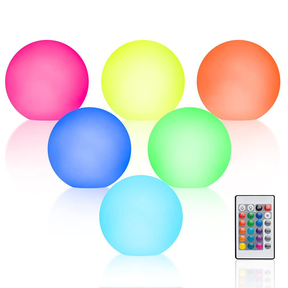 3 Inch LED Floating Pool Lights - IP68 Waterproof Glow Balls for Swimming Pools, Hot Tubs & Garden Decor (6 Pack) | Perfect for Nighttime Pool Parties, Pond Lighting & Outdoor Lawn Decorations