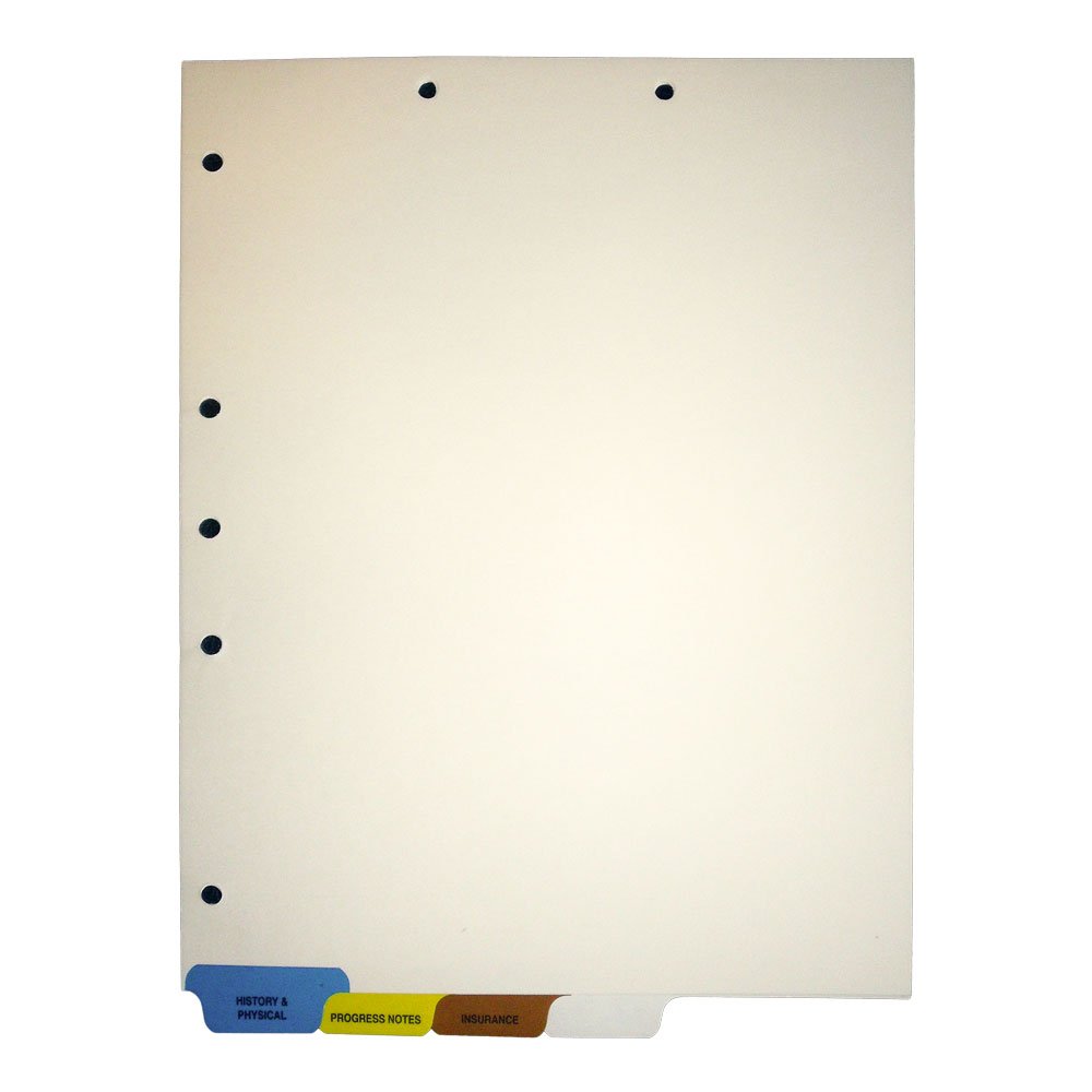Medical Chart Divider Sets with End Tabs - 1/4th Cut (100 Sets of 4 Tabs) - Perfect for Hospital Filing, Medical Records Organization & Office Documentation