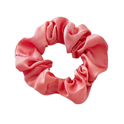 Women's Satin Candy Color Hair Ties - Soft Fabric Hair Rings & Hair Accessories for Women & Girls (Perfect for School, Work, Gym & Everyday Use)