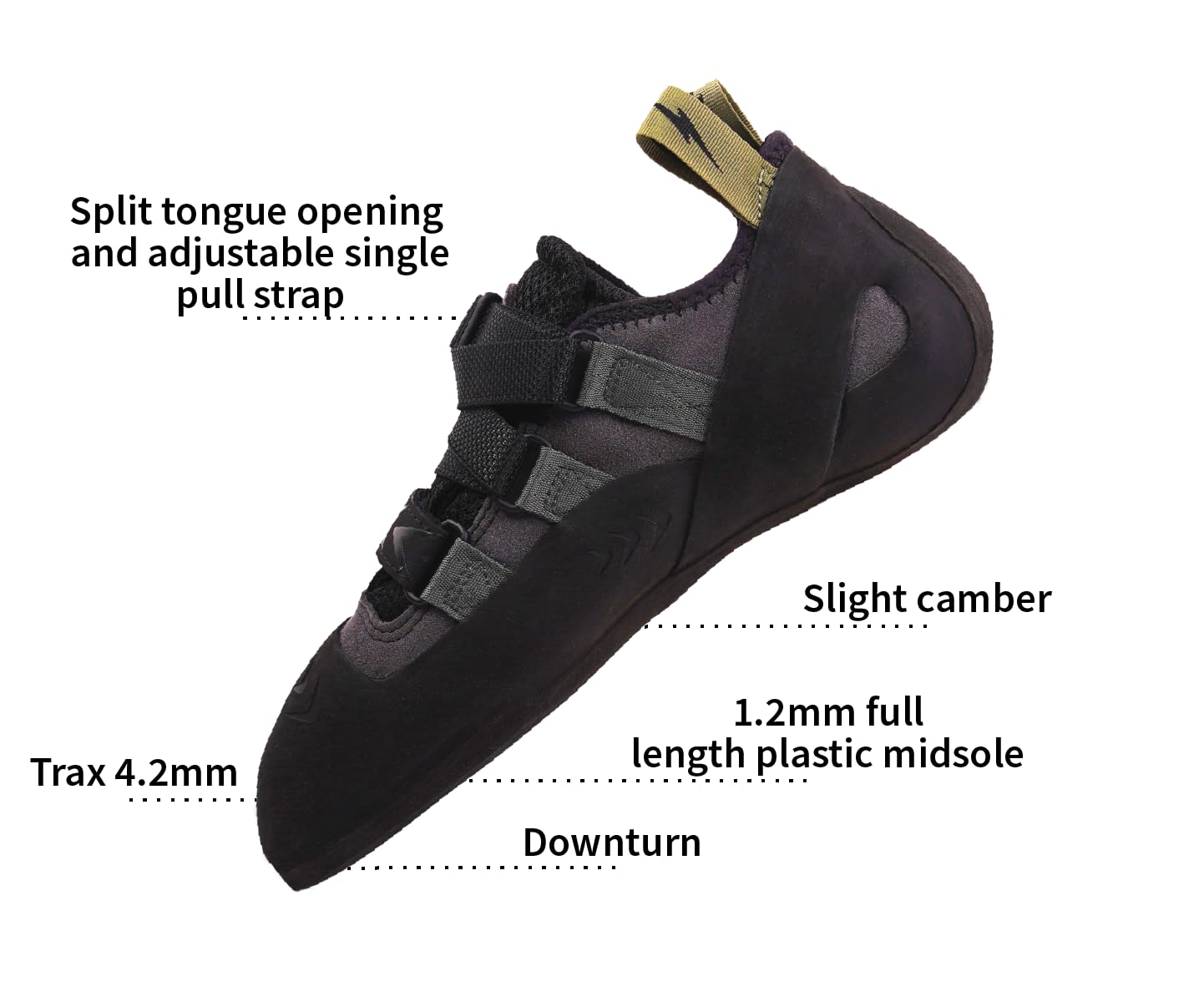 EVOLV Kronos Rock Climbing Shoes - Intermediate Climbing Shoes for Men & Women - Indoor & Outdoor Bouldering, Sport Climbing & Gym Training - Lightweight & Durable Performance Shoes