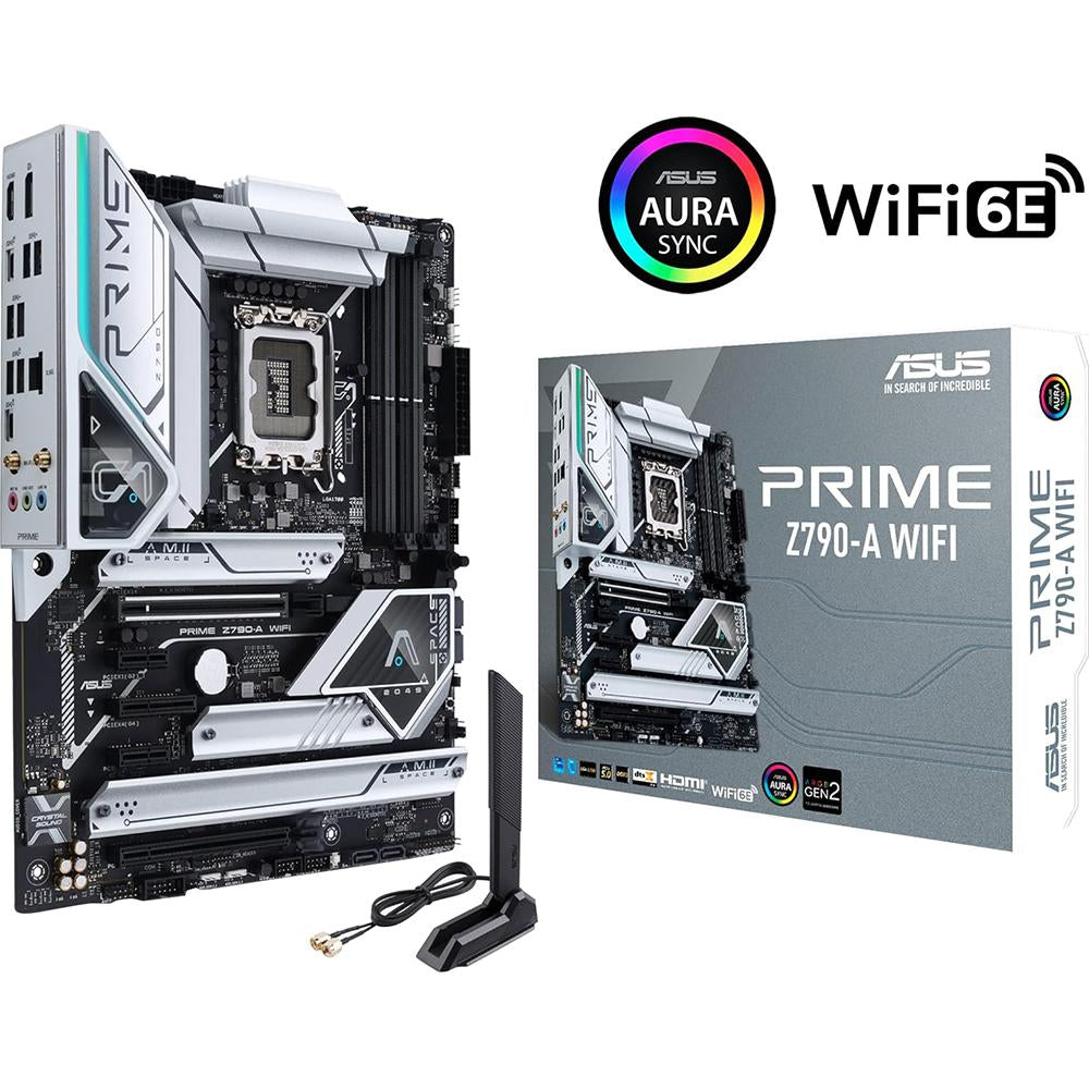 ASUS Prime Z790-A WiFi 6E ATX Gaming Motherboard - LGA 1700 Socket, DDR5, PCIe 5.0, AI Overclocking - Perfect for High-Performance PC Builds & eSports Gaming