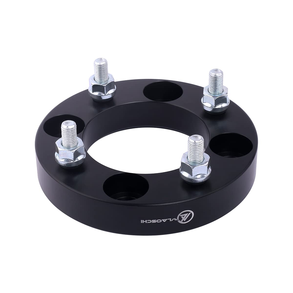 VLAOSCHI 1 Inch Black Forged ATV Wheel Spacers 4x115 Bolt Pattern with 10x1.25 Studs - Compatible with Yamaha, Arctic-Cat 4 Lug ATVs (Prowler XT 300 400 500 550 650 700, Raptor 125 350 660R 700) - Pack of 4 - Enhance Stability & Off-Road Performance for Trail Riding & Mud Adventures