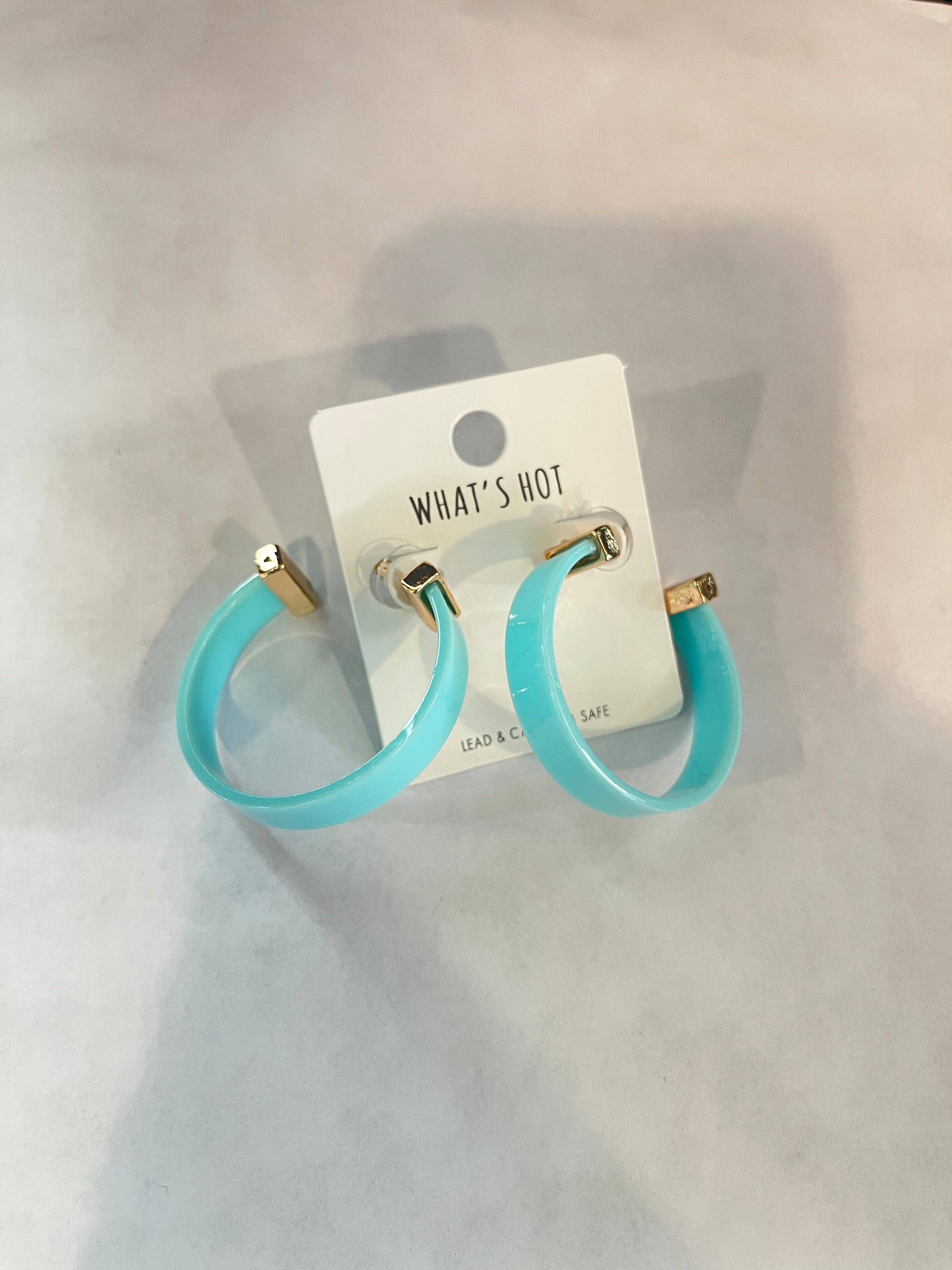 Chunky Acrylic Hoop Earrings for Women - Trendy Oversized Statement Jewelry - Perfect for Parties, Weddings & Everyday Wear