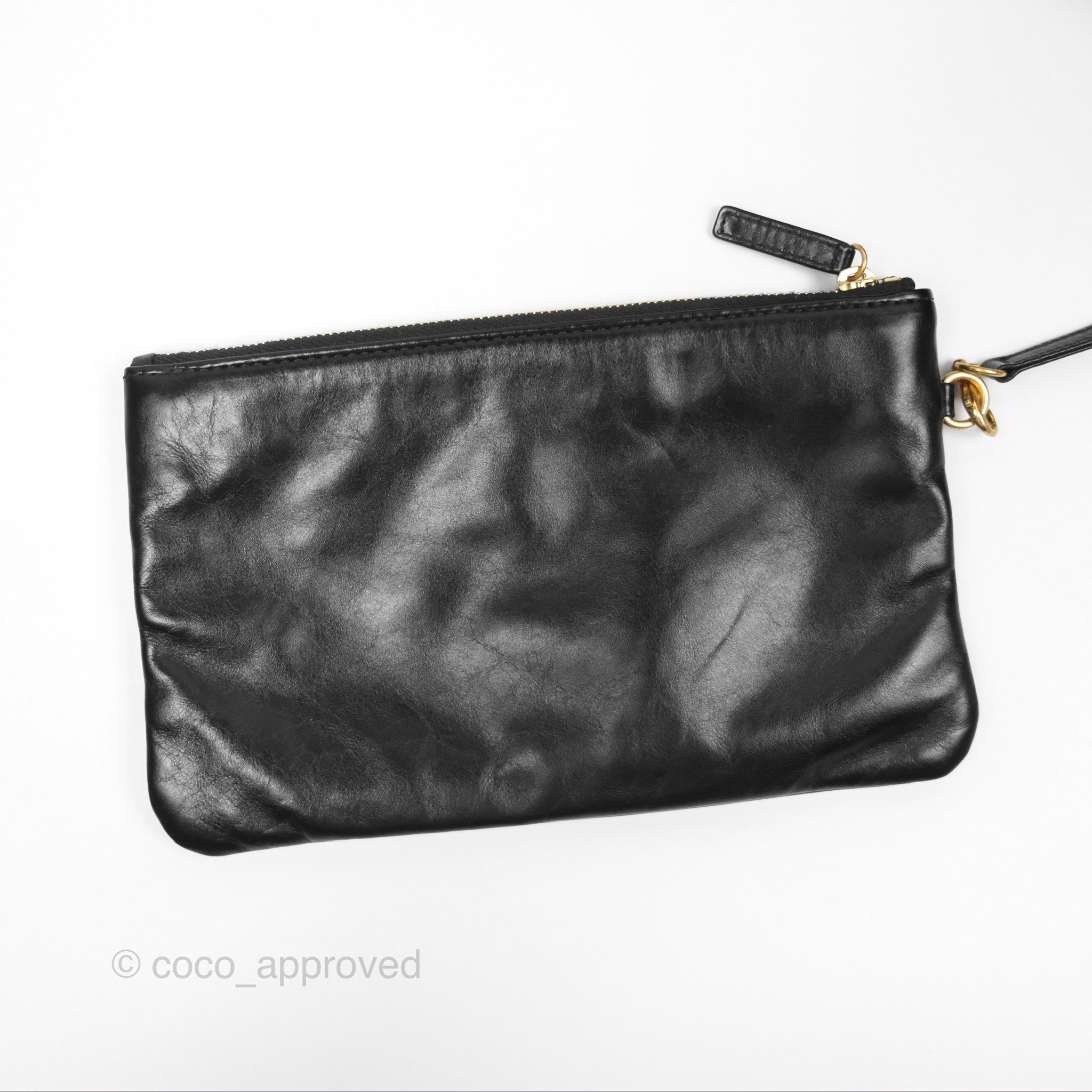 Chanel 22 Medium Black Crumpled Calfskin Leather Shoulder Bag with Aged Gold Hardware - Luxury Handbag for Women, Perfect for Work, Travel & Evening Events